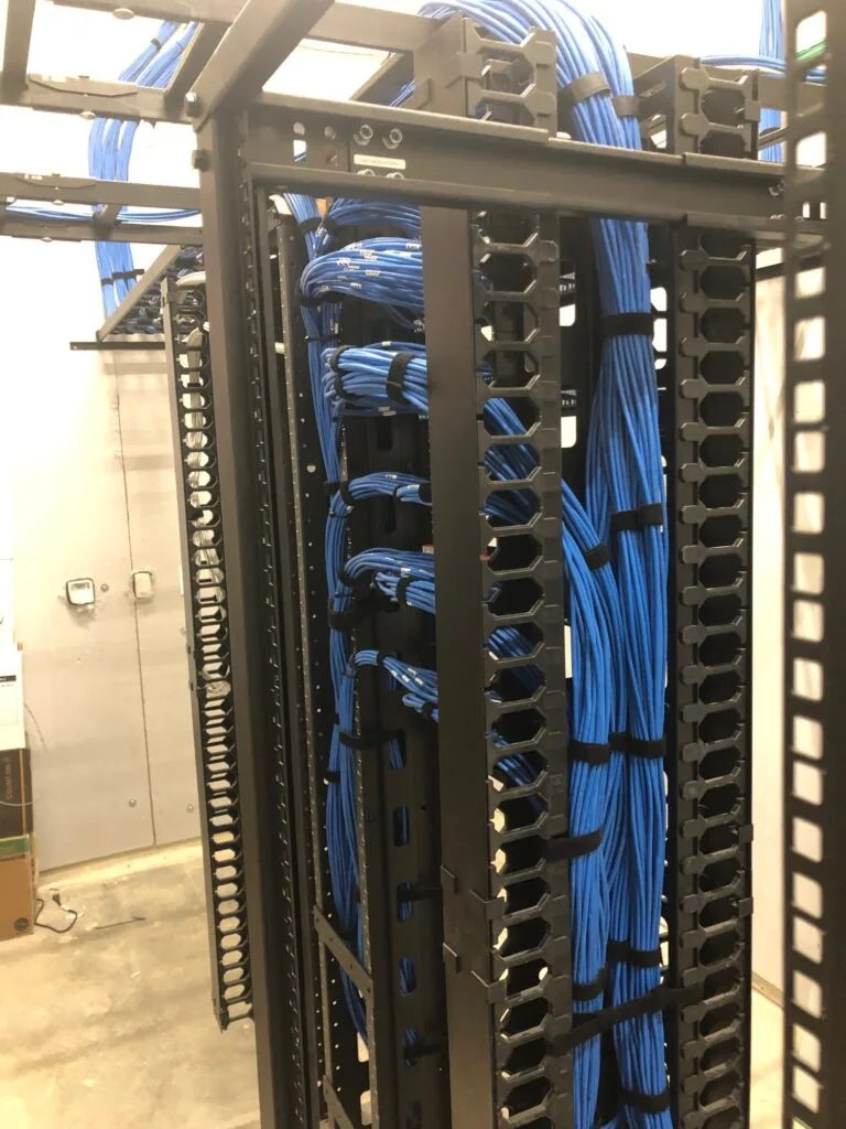 Cable management vertical organizers
